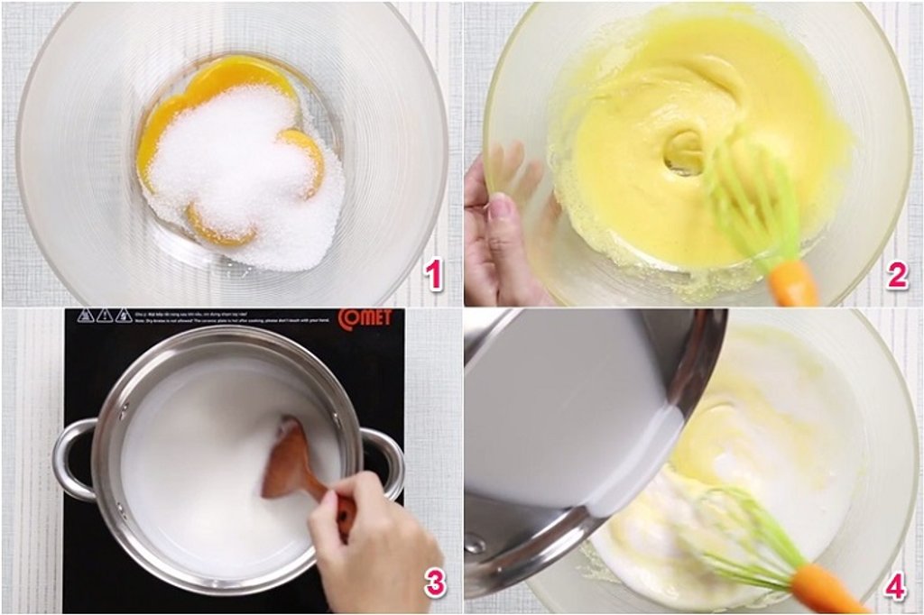Cách thực hiện kem dừa sử dụng máy xay sinh tố