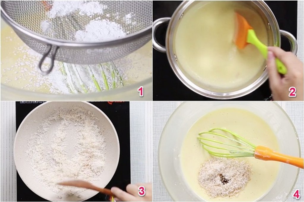 Cách thực hiện kem dừa sử dụng máy xay sinh tố