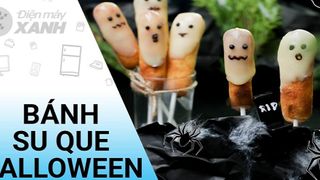 [Video] Cách làm bánh su que con ma Halloween siêu cute mà siêu ngon