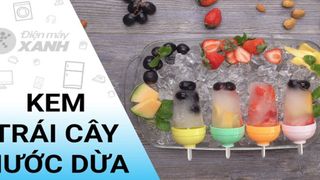 [Video] Cách làm kem trái cây nước dừa ngon ngọt mà không béo