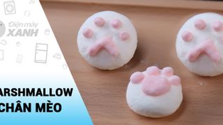 [Video] Cách làm kẹo Marshmallow chân mèo cực đáng yêu dễ làm tại nhà