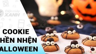 [Video] Chi tiết cách làm bánh cookie nhền nhện Halloween siêu dễ cưng