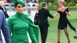 Meghan Markle bị tố cố tình bắt chước mẹ chồng Diana khi diện "bộ váy trả thù" như một cái tát vào mặt Hoàng gia Anh