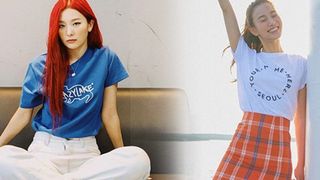 8 cách diện áo phông xinh xẻo từ các mỹ nhân Hoa - Hàn 