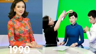 Mai Ngọc tái hiện hình ảnh nữ MC Thời sự của đài VTV suốt 50 năm: Đúng là nhan sắc xinh đẹp cân hết được mọi kiểu tóc và trang điểm 