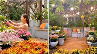 "Ghen tị" khu vườn 200m² ngập tràn hoa tươi và rau củ quả sạch trên sân thượng của nữ doanh nhân Sài Gòn