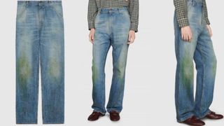 Gucci khiến giới thời trang cười xỉu khi ra mắt quần jeans phong cách "xòe xe trời mưa" giá 18 triệu