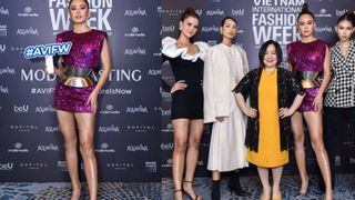 Đôi chân của Mâu Thủy chiếm chọn spotlight, lấn át cả quán quân Next Top Hương Ly tại buổi casting Tuần lễ thời trang Việt Nam 2020