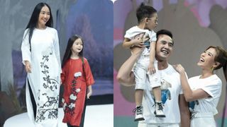 Lần đầu tiên đưa "quý tử" lên sàn catwalk, vợ chồng Lương Thế Thành - Trúc Diễm khép lại Tuần lễ thời trang trẻ em 2020