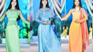 Netizen hết hồn với loạt áo dài trong đêm thi Người đẹp Biển HHVN 2020: "Thiết kế vừa kỳ lạ lại diêm dúa, dàn thí sinh đang mặc gì vậy?"