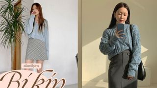 5 kiểu chân váy gái Hàn thường diện với áo len, nàng công sở nên hóng ngay để không bao giờ lo mặc xấu