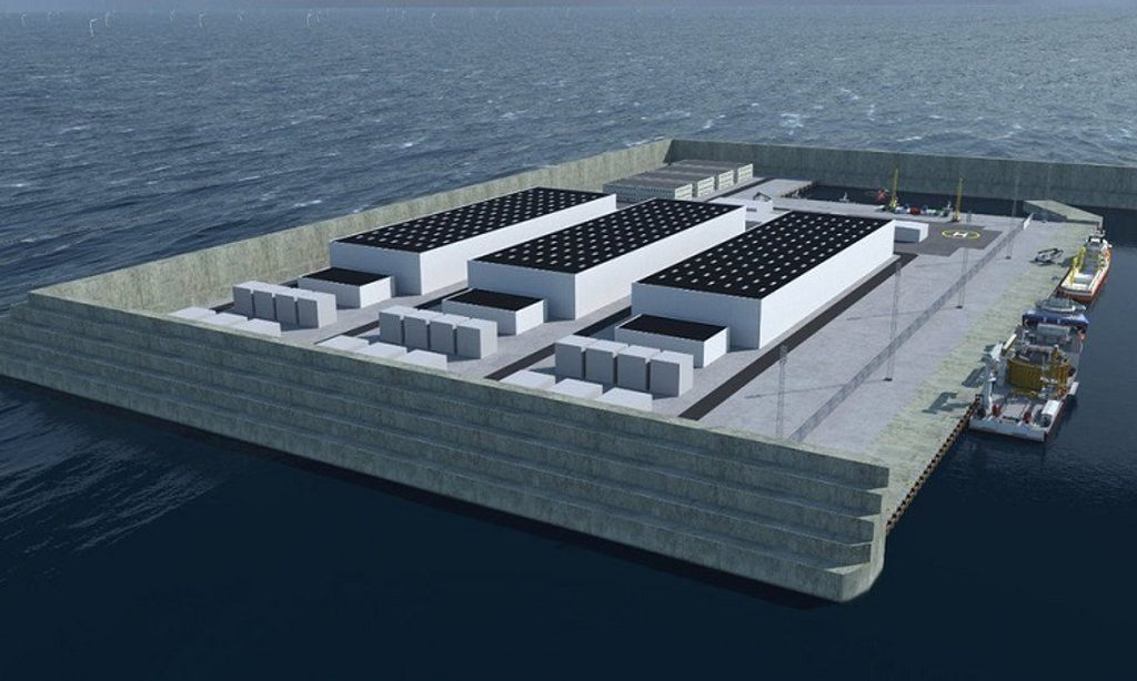 Thiết kế của đảo năng lượng tại Biển Bắc. Ảnh: Cơ quan năng lượng Đan Mạch. 
